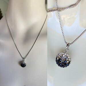 FAC Dazzling Gradient Crystal Silverstone Necklace NWT​​​